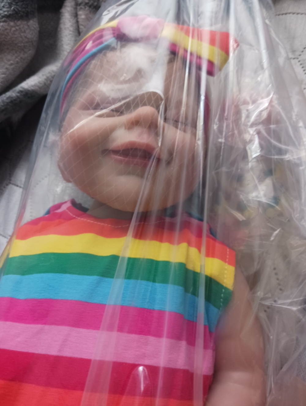 18in Reborn Baby Set : Silicone Doll Onsie Bottle Plus Real Lashes Rooted Hair - Picture 7 of 14